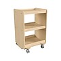 Flash Furniture Bright Beginnings Mobile 3-Tier Storage Cart, 25"H x 16"W x 16"D, Natural Birch Plywood (MK-KE24084-GG)~#|#~75691B6C-08BF-4086-A9F9FE63A443B2B4_sc7