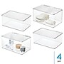 iDESIGN Hinged-Lid Organizers, Clear, 4/Set (27744M4)~#|#~7569F427-28A8-4EB3-BC612072D51CFF92_sc7