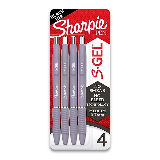Sharpie S-Gel Retractable Gel Pen, Medium Point, 0.7mm, Black Ink, 4/Pack (2195670)~#|#~756AC79C-83B8-4005-9FC6440306FFC548_sc7