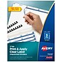 Avery Index Maker Unpunched Paper Dividers with Print & Apply Label Sheets, 3 Tabs, White (11442)~#|#~756F9AA0-0D09-418C-8E8B8C2066D365A9_sc7