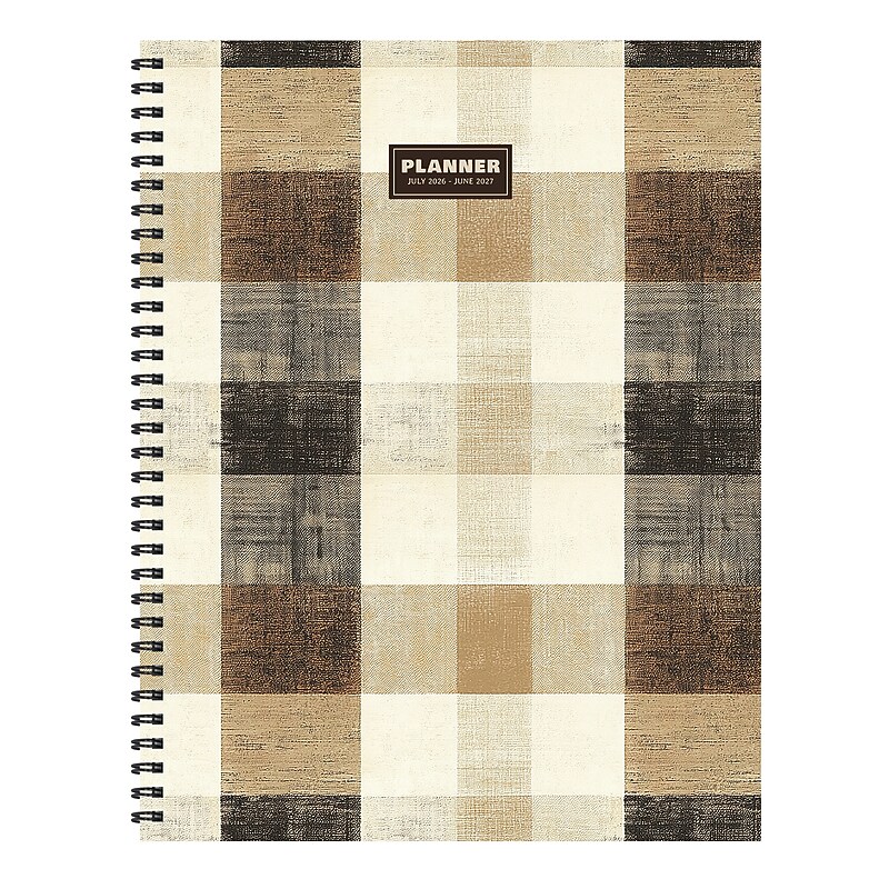 2026-2027 TF Publishing Checkered Cowboy 9" x 11" Academic Weekly & Monthly Planner, Paperboard Cover (AY27-9700) image 1