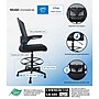 Boss Flip Arm Mesh/Fabric Stool with Footrest and Lumbar Support, Black (B16366BK-BK)~#|#~7577A255-3D91-472F-A6448C726BBC6481_sc7