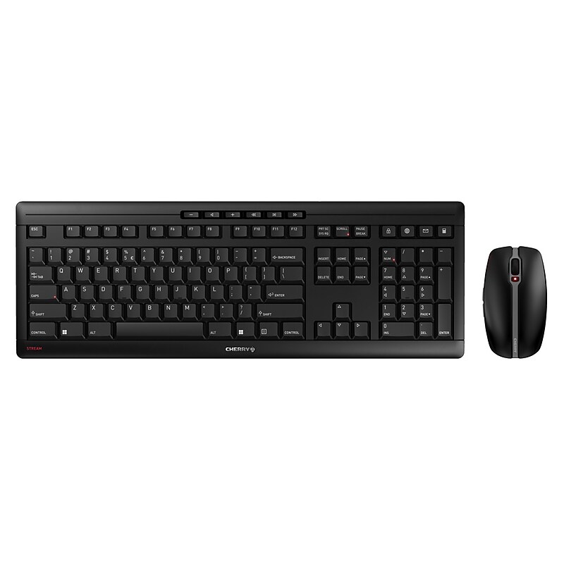 Cherry STREAM DESKTOP Wireless Ergonomic Keyboard and Mouse Combo, Black (JD-8500EU-2) image 1