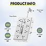 Overtime OS70 22-in-1 Multi-Port Power Strip with 16 AC Outlets, 3 USB-A & 3 USB-C Ports, White (OADOS70)~#|#~7579EAEB-417E-4332-8DE0FA811484DEEC_sc7