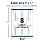 Avery Laser/Inkjet Multipurpose Labels, 4" x ", Glossy White, 400/Box (94115)~#|#~757DC75F-449A-4F78-9CE55D67DDA6194E_sc7