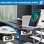 Mount-It! 35"W Electric Adjustable Standing Desk Converter with Dual Monitor Mount and USB Charging Port, Black (MI-8053)~#|#~75817CCA-1568-477A-B27D19B5C7AE8AAF_sc7