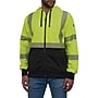 Ergodyne GloWear 8318BK High Visibility Long Sleeve Black Bottom Hooded Zip-Up Sweatshirt, ANSI Type R Class 3, Lime, Medium~#|#~758300F9-0CE9-41BD-926F97C220D6FF77_sc7