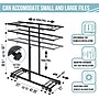 AdirOffice Blueprint Metal Mobile File Cart with Lockable Wheels, Black (614-BLK)~#|#~7584CA37-0EDA-4B28-86AE5213BF4A4ED7_sc7