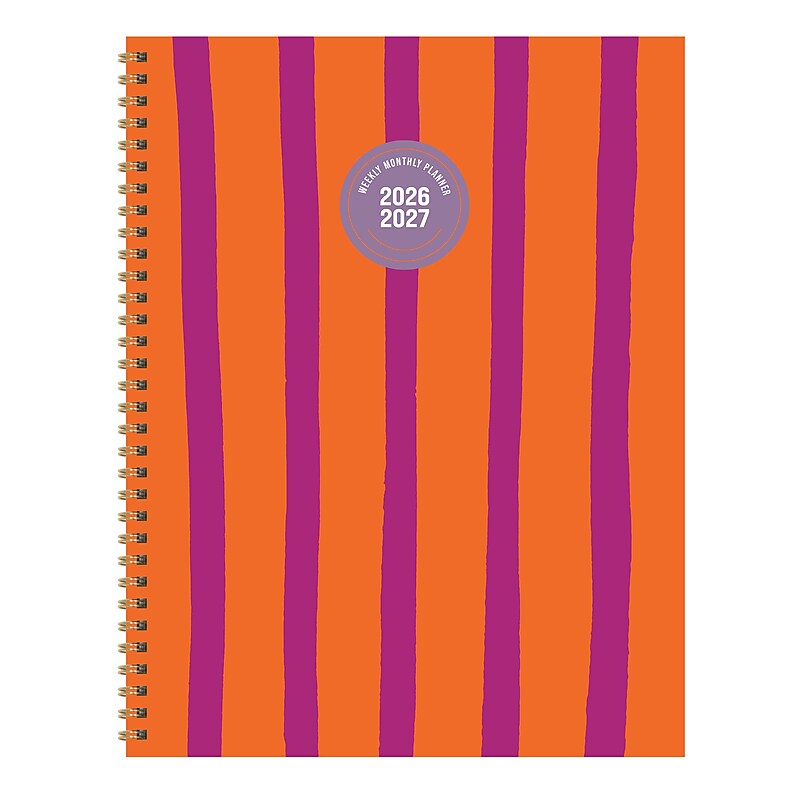 2026-2027 TF Publishing Statement Stripe 9" x 11" Academic Weekly & Monthly Planner, Paperboard Cover (AY27-9704) image 1