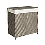 Household Essentials 1-Section Hamper with Lid, Cotton/Synthetic, Gray (HE1184)~#|#~758B0739-10B3-45F6-90DABDA724E55998_sc7