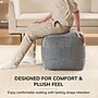 Anji Mountain Branford Ivory Gray Fabric Square Pouf Ottoman (AMBPF108-1818)~#|#~758CE99D-A44D-4B95-A5FCB45BB562D486_sc7