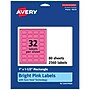 Avery Laser/Inkjet Rectangle Multipurpose Labels, 1" x 1.5", Bright Pink, 2560/Box (94219)~#|#~759028E6-DA07-4FB7-8502CAAC4C61458E_sc7
