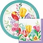 Creative Converting Beautiful Blooms Paper Plates and Napkins Kit, Serves 16 (DTC9200E2G)~#|#~75928B54-8D65-471F-A0121AAD9039EE41_sc7