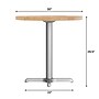 Flash Furniture Bennett 30" Round Wooden Commercial Indoor Table, Natural Top/Silver Base (GSFRD30NTT2222S)~#|#~7593F9B9-132B-4D6C-B62A1E34BD9146EB_sc7