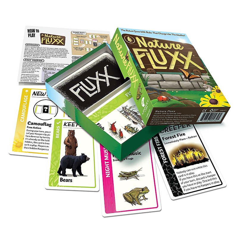 Looney Labs Nature Fluxx Card Game, STEM, Grade 3+ (LLB071) image 1