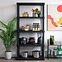 Iris 5-Shelf Plastic Shelving Unit, 73.4" x 35.9" x 17.9", Black (140103)~#|#~759C1CBF-1D07-4975-8088D3AFC1E39B62_sc7