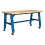 Learniture Ideate Series 72"W x 36"D Butcher Block Table, Beige/Brilliant Blue (LNT-NOR3005BB-BB-PK-SO)~#|#~759C7DFE-5A45-4548-BD4BABBAEB05BBB3_sc7