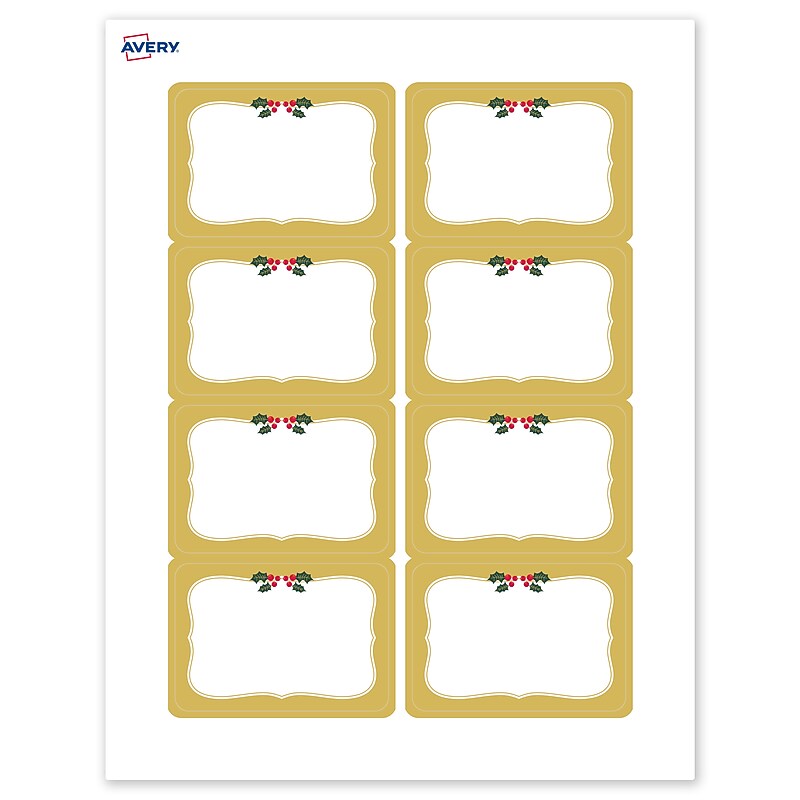 Avery Rectangle Multipurpose Labels, 2-1/3" x 3-3/8", White, 80/Pack (19479370538) image 1