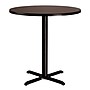 NPS CT Series 36" Round 36" Height Cafe Table, X Base, Black Frame/Mahogany Top (CT13636XCPBTMMY)~#|#~759F49FD-0711-464B-BEE82CBA738C159C_sc7