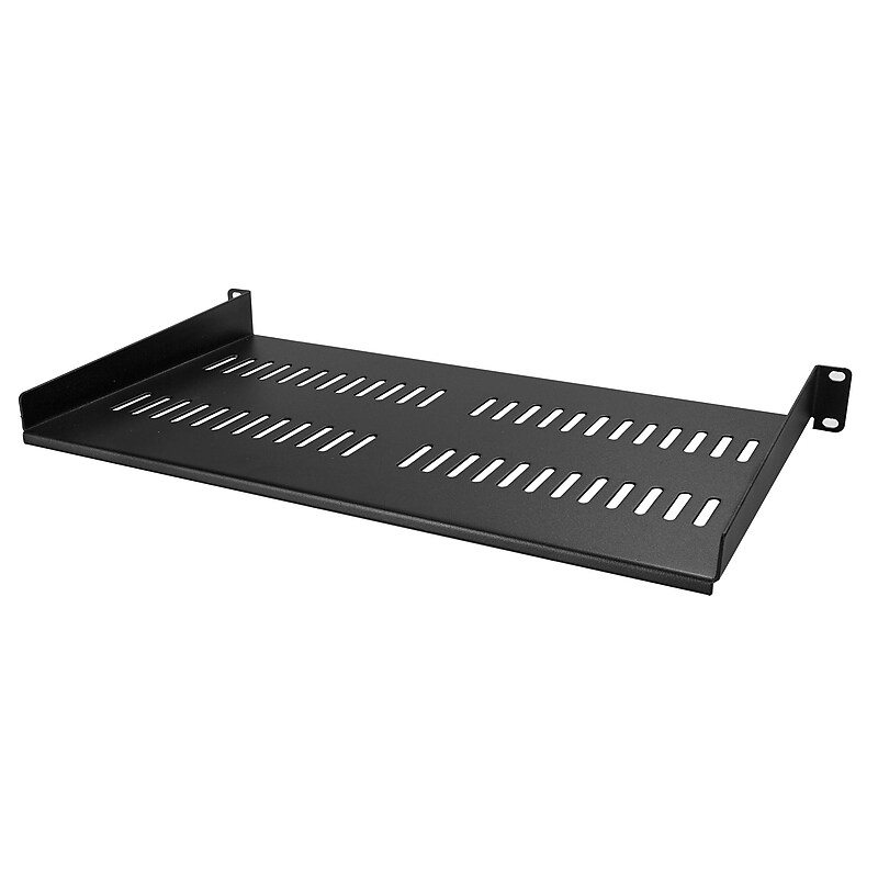 StarTech Vented 1U Rack Shelf, 10in Deep, 1U Rack Mount Shelf image 1