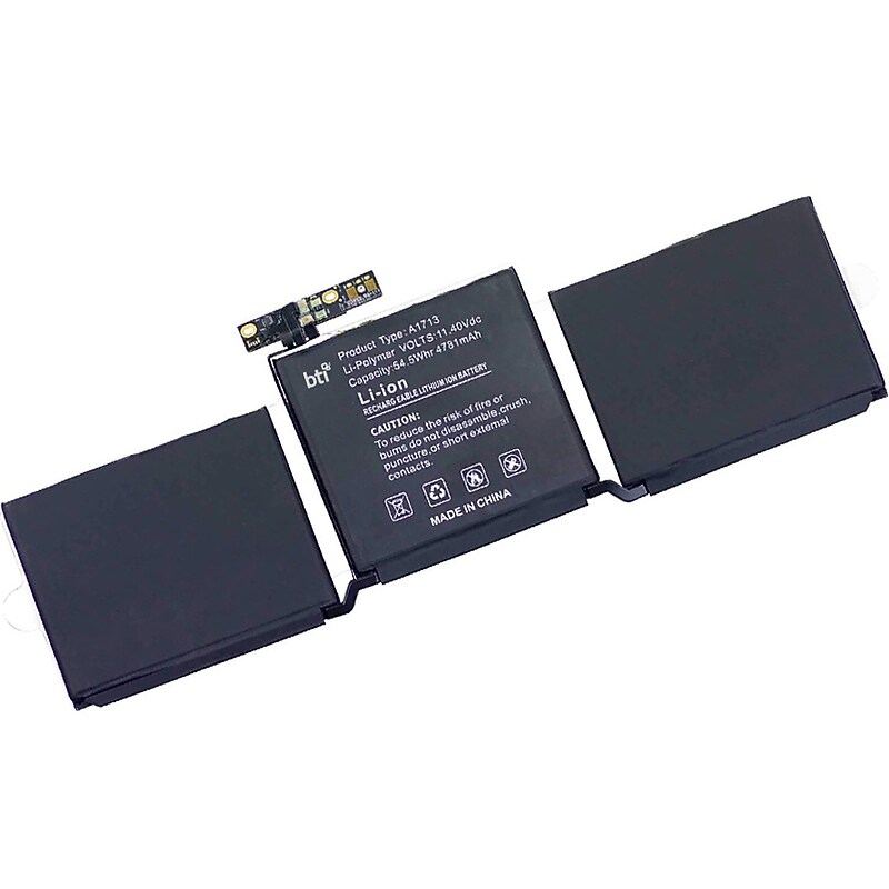 Battery Technology Li-Ion Replacement Battery for Apple Macbook Pro 13 A1708, 4781mAh (A1713-BTI) image 1