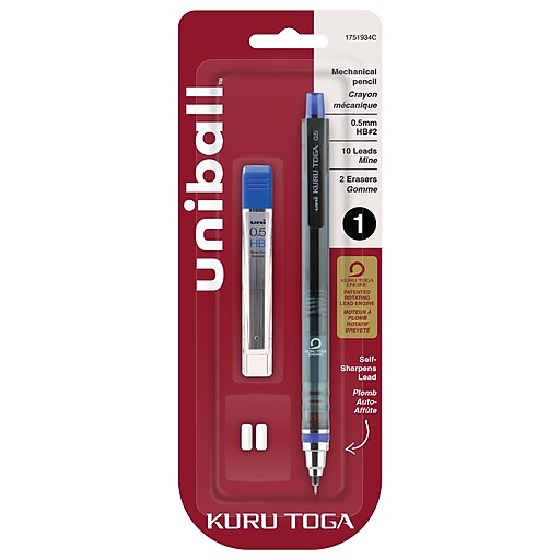 uni-ball Kuru Toga Mechanical Pencil, 0.5mm, #2 Hard Lead (1751934
