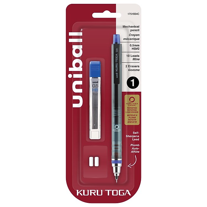 uni-ball Kuru Toga Mechanical Pencil, 0.5mm, #2 Hard Lead (1751934