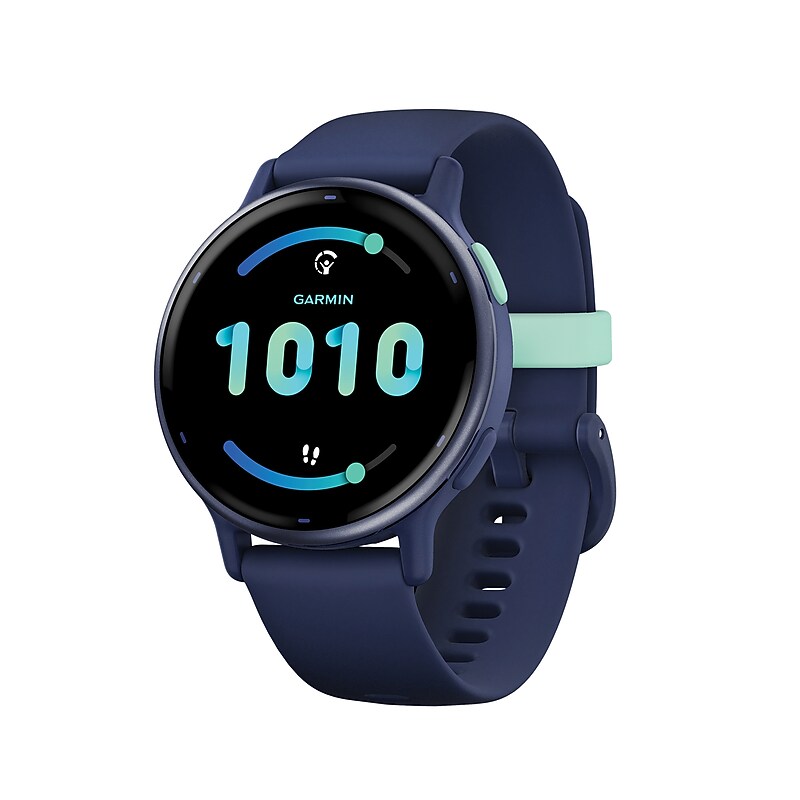 Garmin vívoactive 5 Smartwatch, GPS, 42.2mm, Navy Silicone Band (010-02862-12) image 1