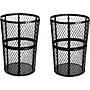 Alpine Industries Stainless-Steel Outdoor Trash Can, 48-Gallon, Black, 2/Pack (ALP473-48-BLK-2PK)~#|#~75B20A3D-EB7F-4B8F-995C1B80958095D1_sc7