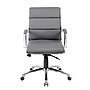 BOSS® Caresoft Plus Executive Series Mid Back Executive Chair with Metal Chrome Finish, Grey (B9476-GY)~#|#~75B28F08-8F02-4138-ADFD0487FF4FF4C6_sc7