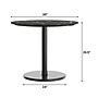 Flash Furniture TopGuard 36" Round Wood Dining Table with Round Base, Black Faux Marble/Black Base (STRD36BMATR24)~#|#~75B2C33F-E64E-4E1E-86DF13D1CEEC25B1_sc7