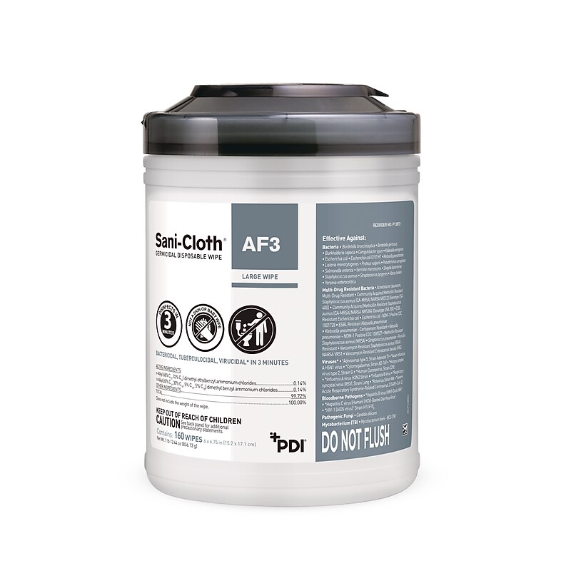 PDI Sani-Cloth AF3 Disinfecting Wipes, 160 Wipes/Container (P13872) image 1