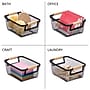 mDesign Metal Basket with Handles, Black/Natural (24353W)~#|#~75B85E6D-8F4B-461A-97656766CFF734ED_sc7