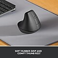 Logitech Lift Vertical Ergonomic Wireless Optical USB Mouse, Graphite (910-006466)