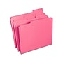 Staples Reinforced File Folders, 1/3-Cut Tab, Letter Size, Pink, 100/Box (508952)~#|#~75C007E0-D1BA-4659-8B23763642343A35_sc7