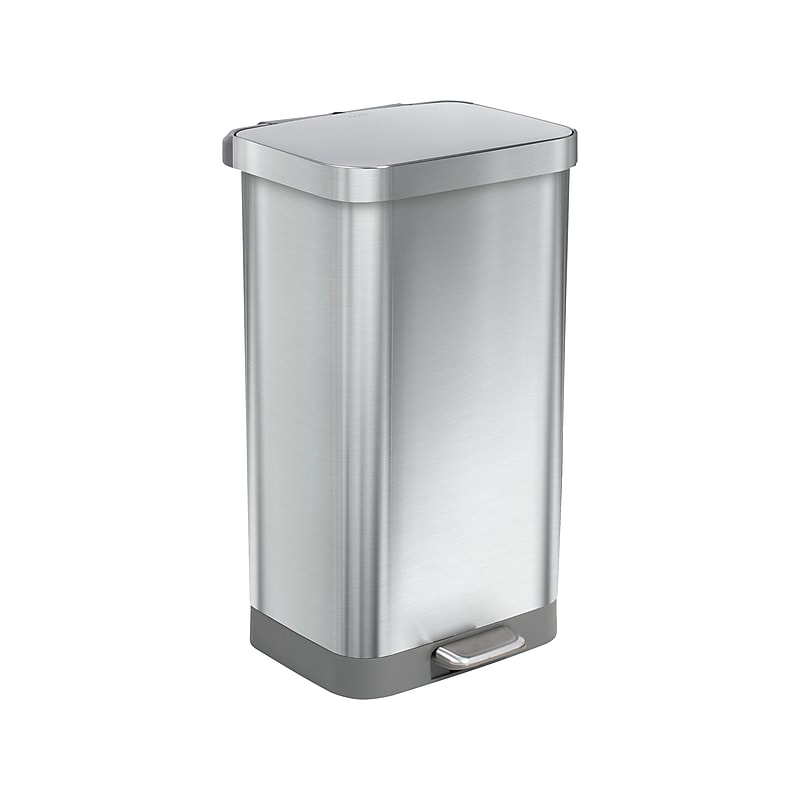 Glad Stainless Steel Step Trash Can, 20-Gallon, Stainless Steel (GLD-74526) image 1