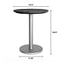 Flash Furniture TopGuard 24" Round Wood Dining Table with Round Base, Black Faux Marble/Silver Base (STRD24BMATR18S)~#|#~75C2C453-93A8-48B8-A51C7EDF75F9BD2C_sc7