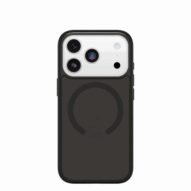 OtterBox Symmetry Series Clear MagSafe Case for iPhone 17 Pro, Shock Absorbing, Black Mist (77-98852) image 1