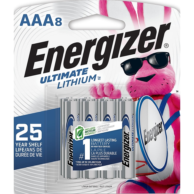 Energizer Ultimate Lithium AAA Batteries, 8/Pack (L92SBP-8) image 1