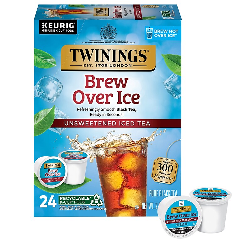 Twinings Iced Unsweetened Black Tea, Keurig® K-Cup® Pods, 24/Box (F16926) image 1