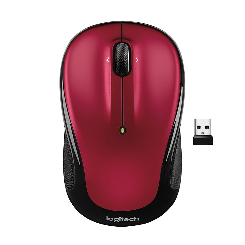 Logitech M325S Wireless Ambidextrous Optical USB Mouse, Red (910-006830) image 1