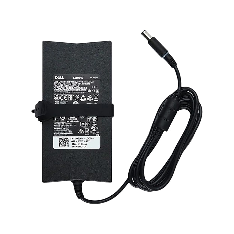 Dell 130W AC Adapter, Black (492-BBGP) image 1