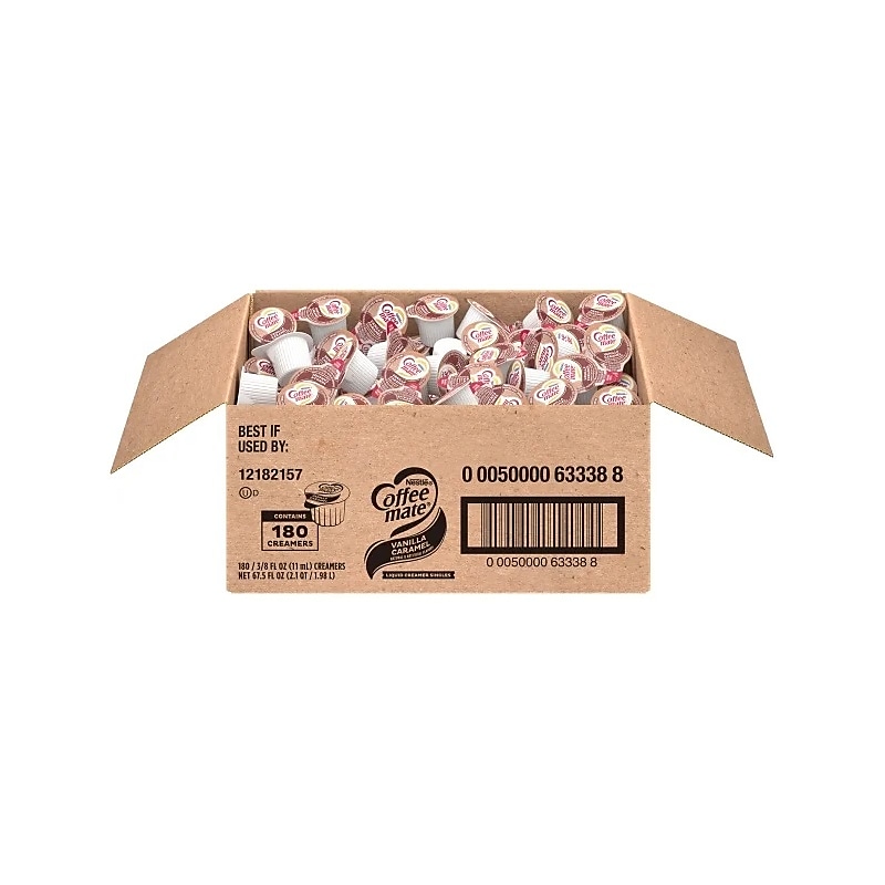 Coffee mate Vanilla Caramel Liquid Creamer, 0.38 fl. oz., 180/Carton (12182157) image 1
