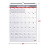 2026 Staples 12" x 17" Monthly Wall Calendar, White/Red/Gay (ST53913-26)~#|#~75D57EBF-33F3-42FD-9C9C10C5B82B6ACF_sc7
