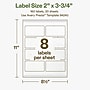 Avery Hemp Rectangle Laser/Inkjet Multipurpose Labels, 2" x 3-3/4", Off-White (160/Pack)~#|#~75D5C541-3448-43DF-9787AE00080E0E2C_sc7
