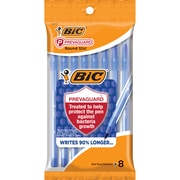 BIC Prevaguard Round Stic Ballpoint Pen, Medium Point, Blue Ink, 8/Pack (GSAMP81-BLU)
