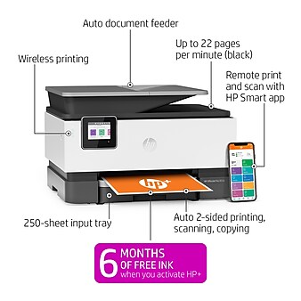 HP OfficeJet Pro 9015e Wireless Color All-In-One Inkjet Printer (1G5L3A)