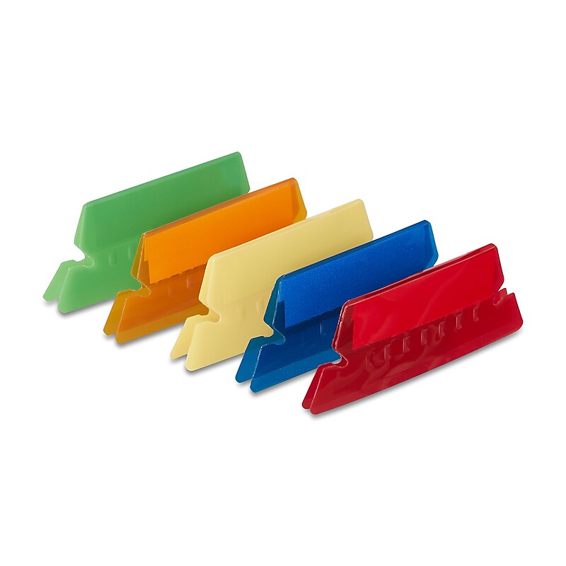 Staples® Plastic Assorted Tabs, Assorted Colors, 50/Pack (TR10988) image 1