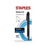 Staples Postscript Retractable Ballpoint Pens, Fine Point, Black Ink, Dozen (18264)~#|#~75E416D4-5EFD-42FE-8FCFEA6B9BDE51CF_sc7