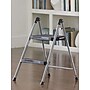 Cosco Folding Step Stool, 2-Step, 200 lb Capacity, 16.9" Working Height, Platinum/Black (11024PBL1E)~#|#~75E7C863-D6D5-44C1-960D74FC9D62538E_sc7